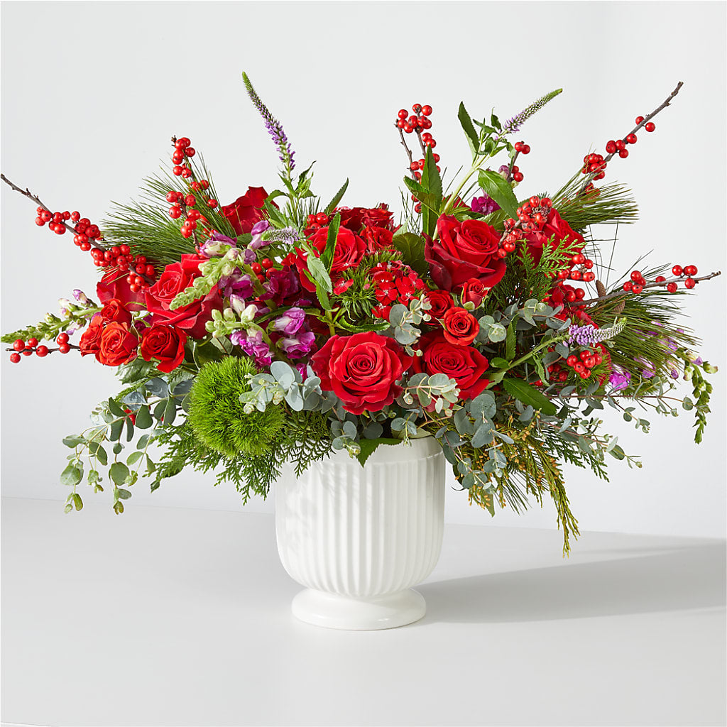Big Red Bow Bouquet – Lily And Rose, Nashville TN