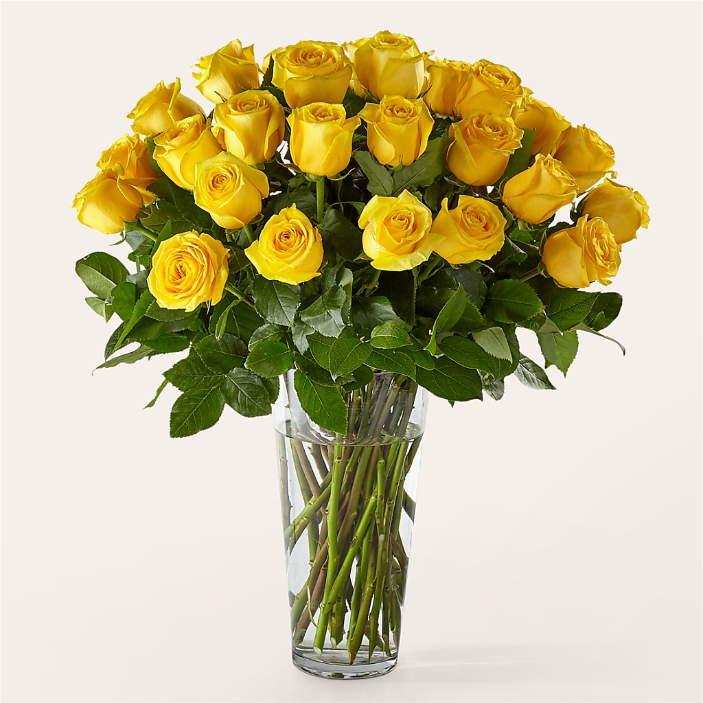 Long Stem Yellow Rose Bouquet – Lily And Rose, Nashville TN