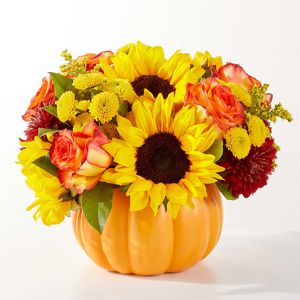 Golden Gourd Pumpkin Bouquet – Lily And Rose, Nashville TN