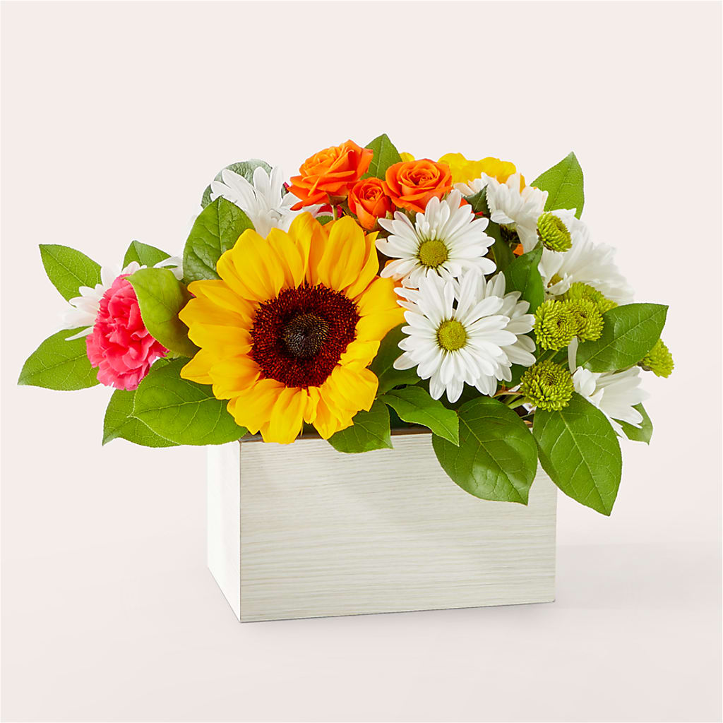 Sun-drenched Blooms Box Bouquet – Lily And Rose, Nashville TN