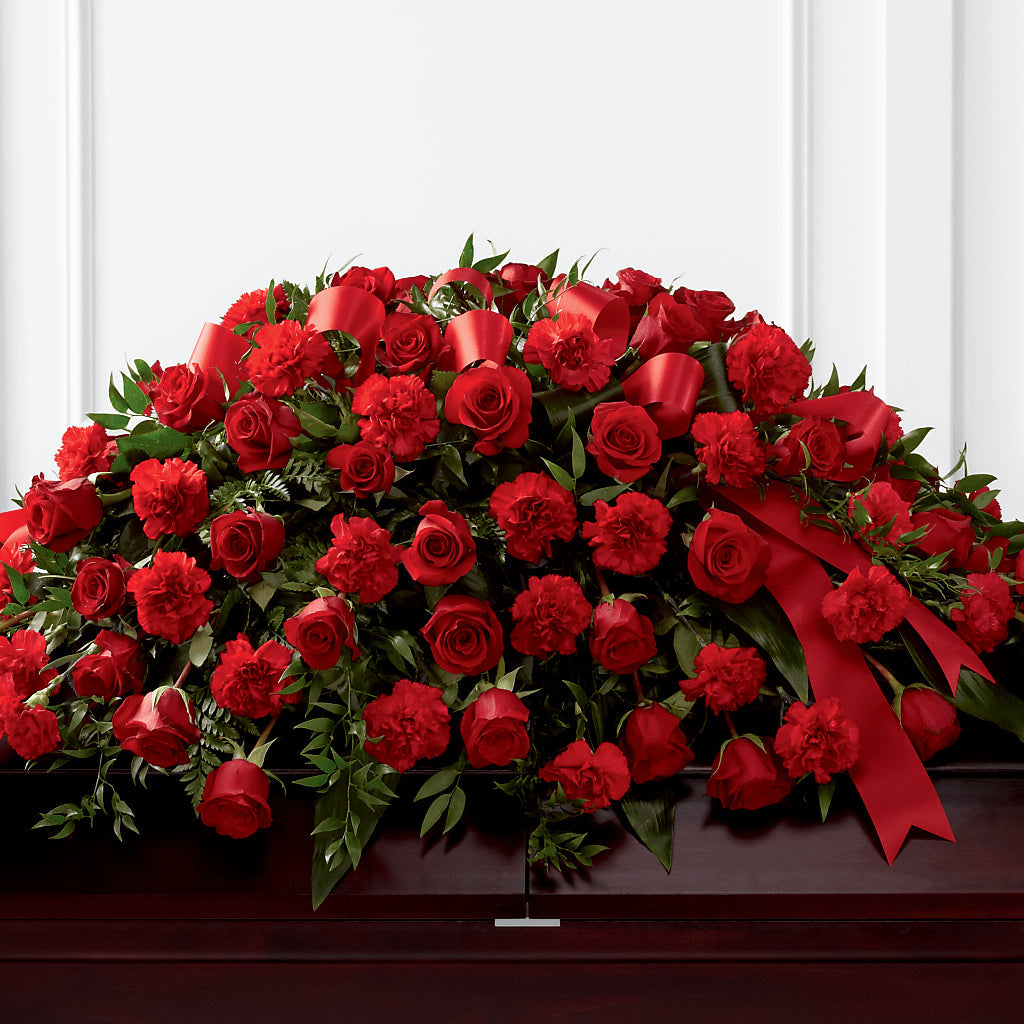 Tribute of Life Casket Spray – Lily And Rose, Nashville TN