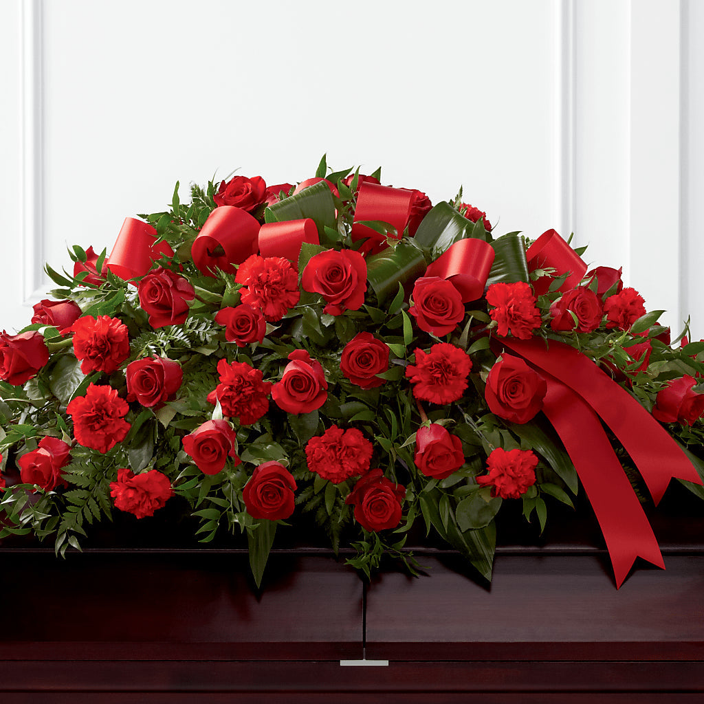 Tribute of Life Casket Spray – Lily And Rose, Nashville TN