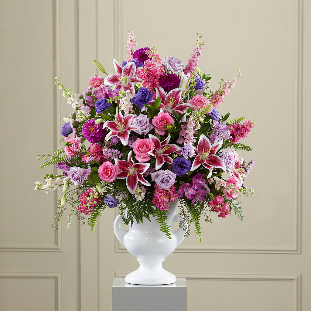 Peaceful Tribute Arrangement – Lily And Rose, Nashville TN