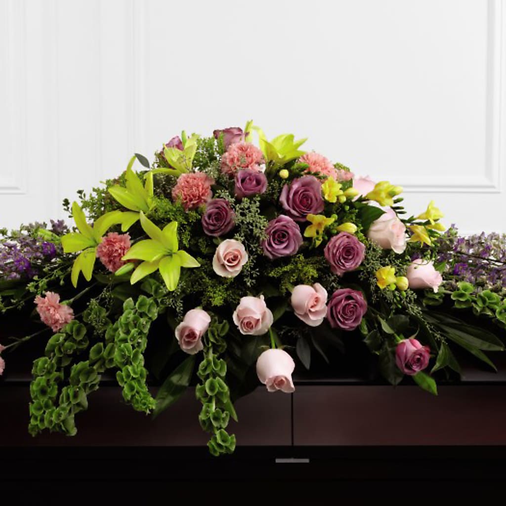 Forever Beloved Casket Spray – Lily And Rose, Nashville TN