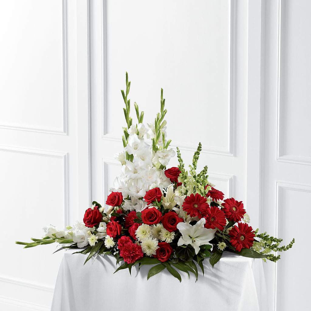 Crimson & White Arrangement – Lily And Rose, Nashville TN
