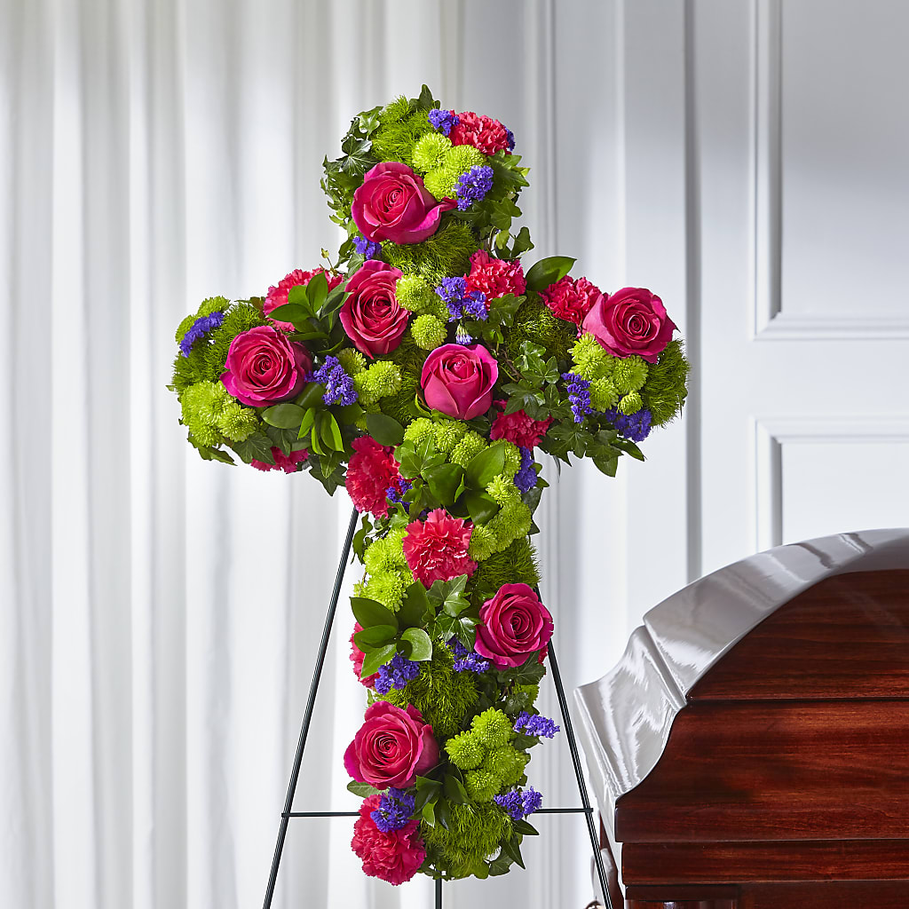 Tribute Rose Floral Cross – Lily And Rose, Nashville TN