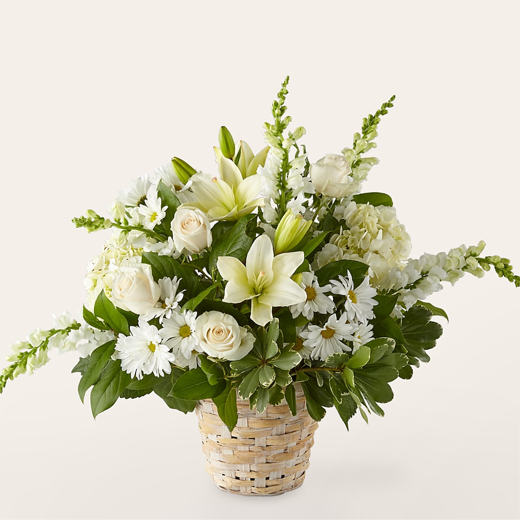 Ivory Elegance Floral Basket – Lily And Rose, Nashville TN