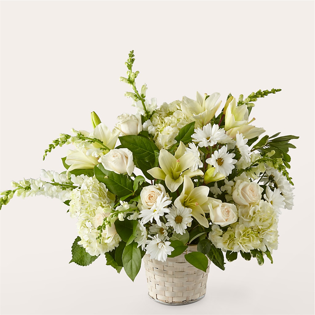 Ivory Elegance Floral Basket – Lily And Rose, Nashville TN