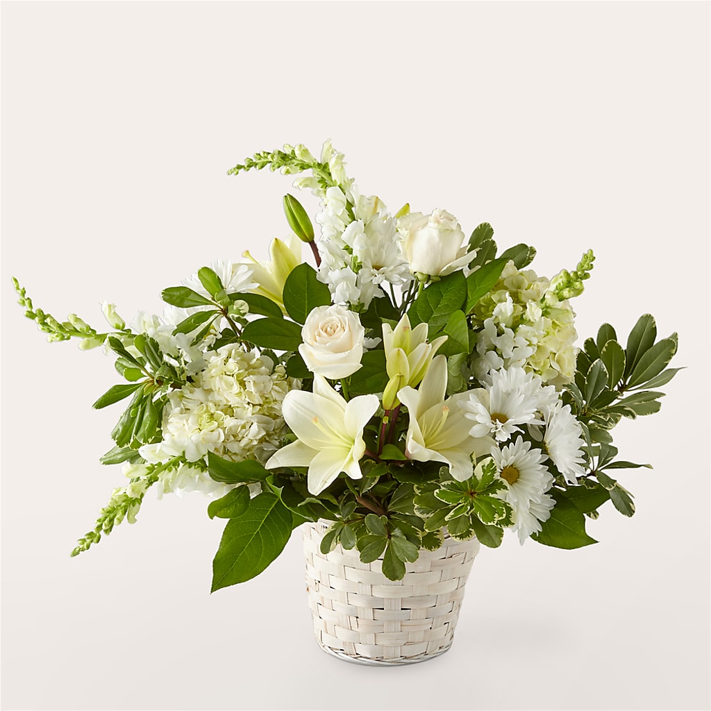 Ivory Elegance Floral Basket – Lily And Rose, Nashville TN