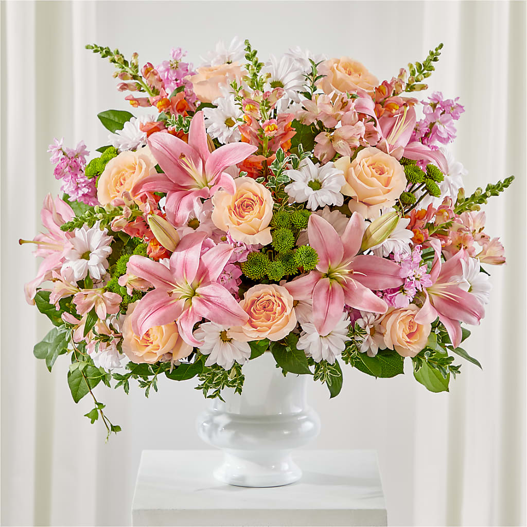 Heartfelt Gesture Urn Arrangement – Lily And Rose, Nashville TN