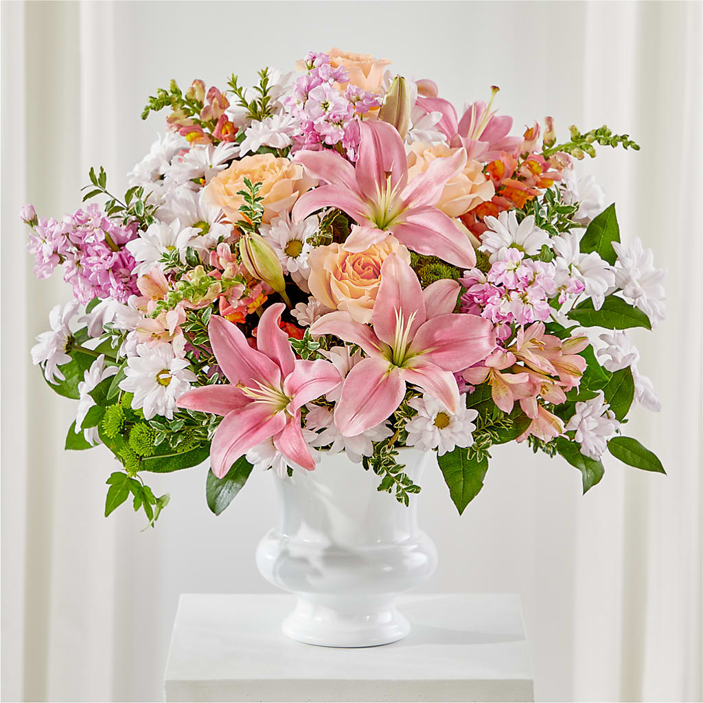 Heartfelt Gesture Urn Arrangement – Lily And Rose, Nashville TN