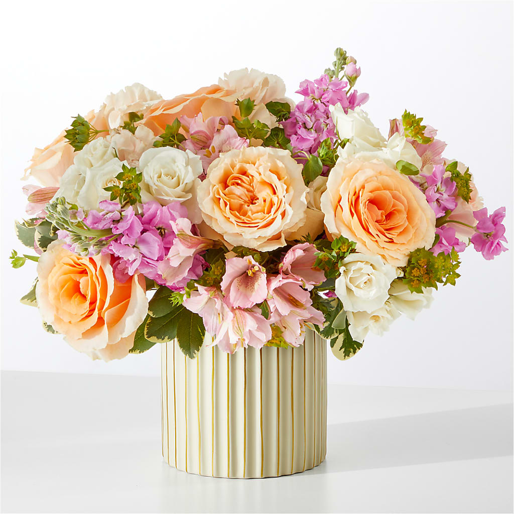 Paradise Bouquet with Ivory Vase – Lily And Rose, Nashville TN