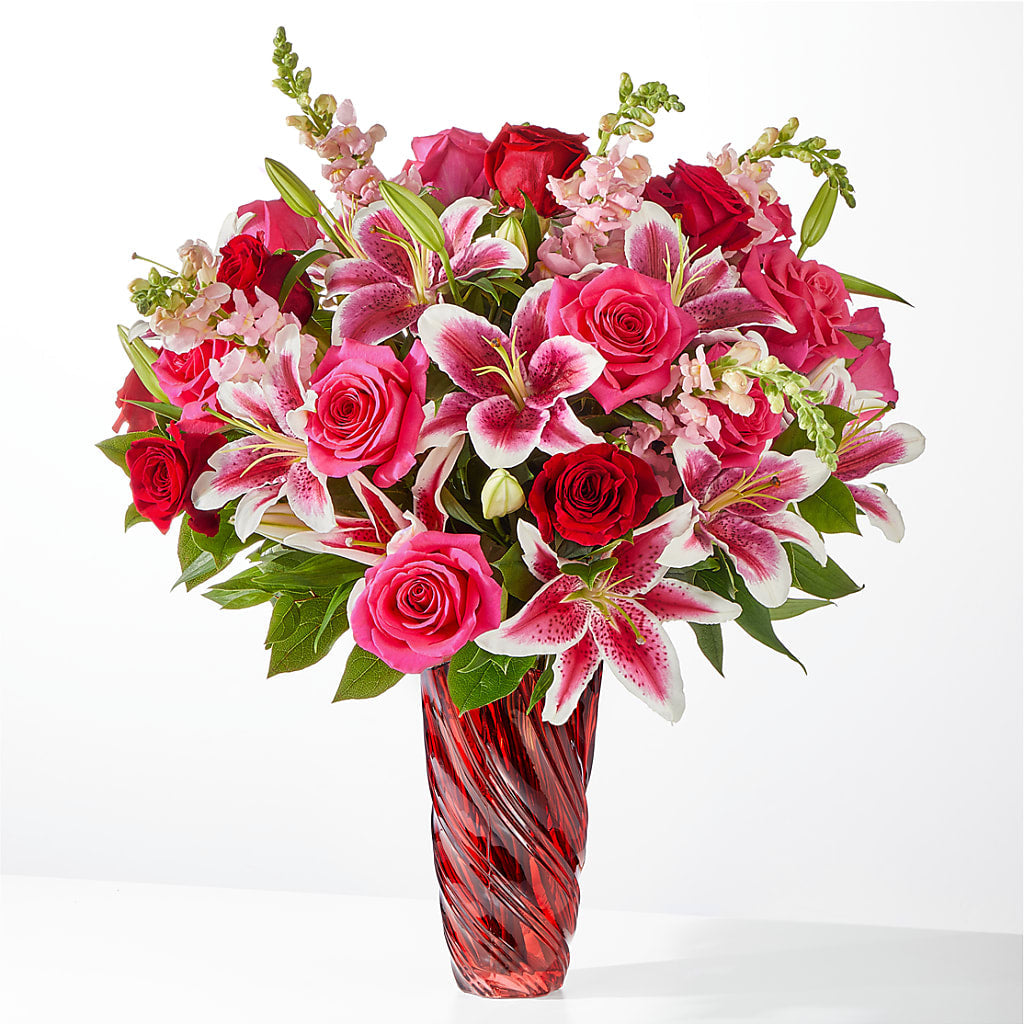 Always You Bouquet with Luxe Swirl Vase – Lily And Rose, Nashville TN
