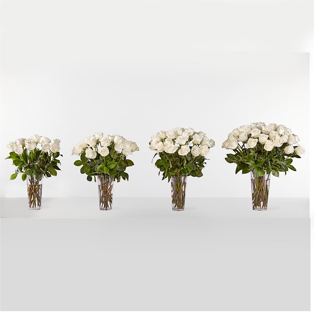 Long Stem White Rose Bouquet –  Lily And Rose, Nashville TN