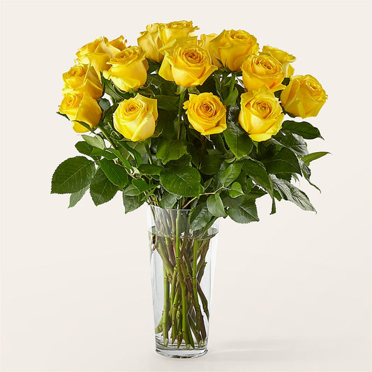 Long Stem Yellow Rose Bouquet –  Lily And Rose, Nashville TN