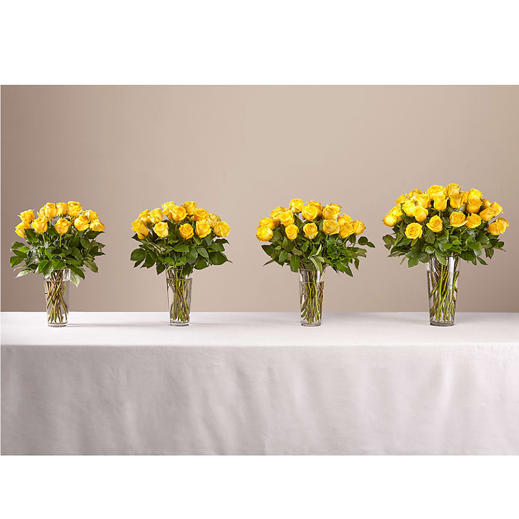 Long Stem Yellow Rose Bouquet –  Lily And Rose, Nashville TN