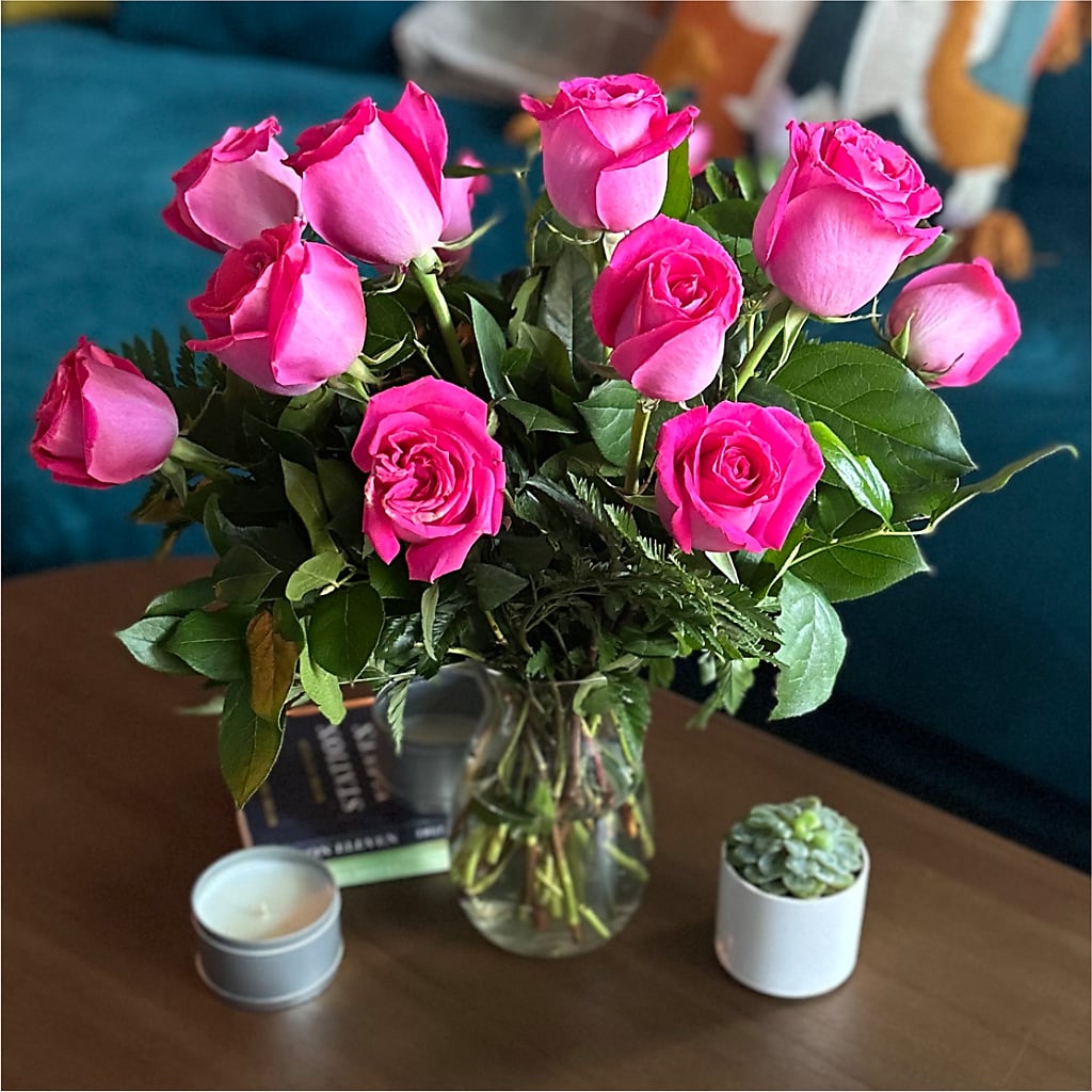 Long Stem Pink Rose Bouquet –  Lily And Rose, Nashville TN