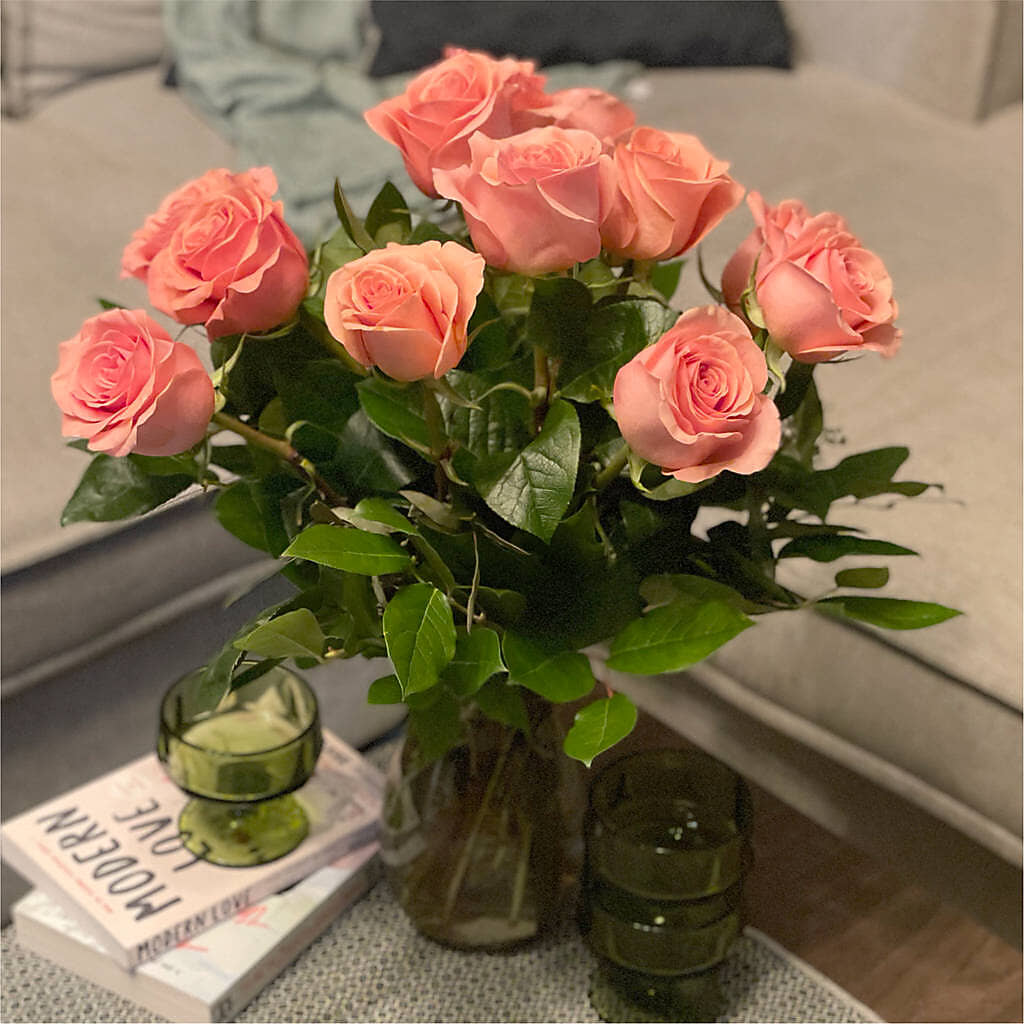 Long Stem Pink Rose Bouquet –  Lily And Rose, Nashville TN