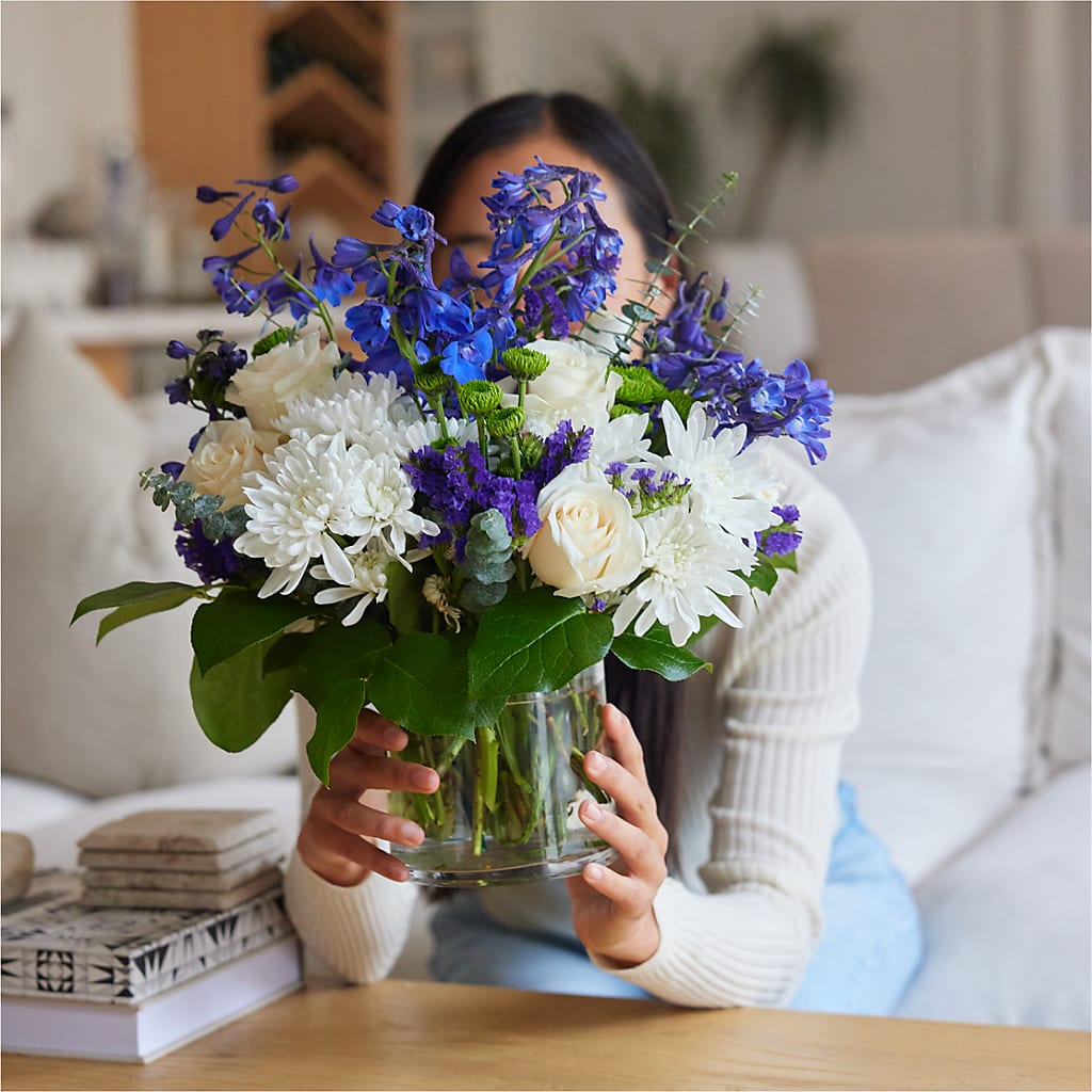 Cerulean Waves Bouquet –  Lily And Rose, Nashville TN