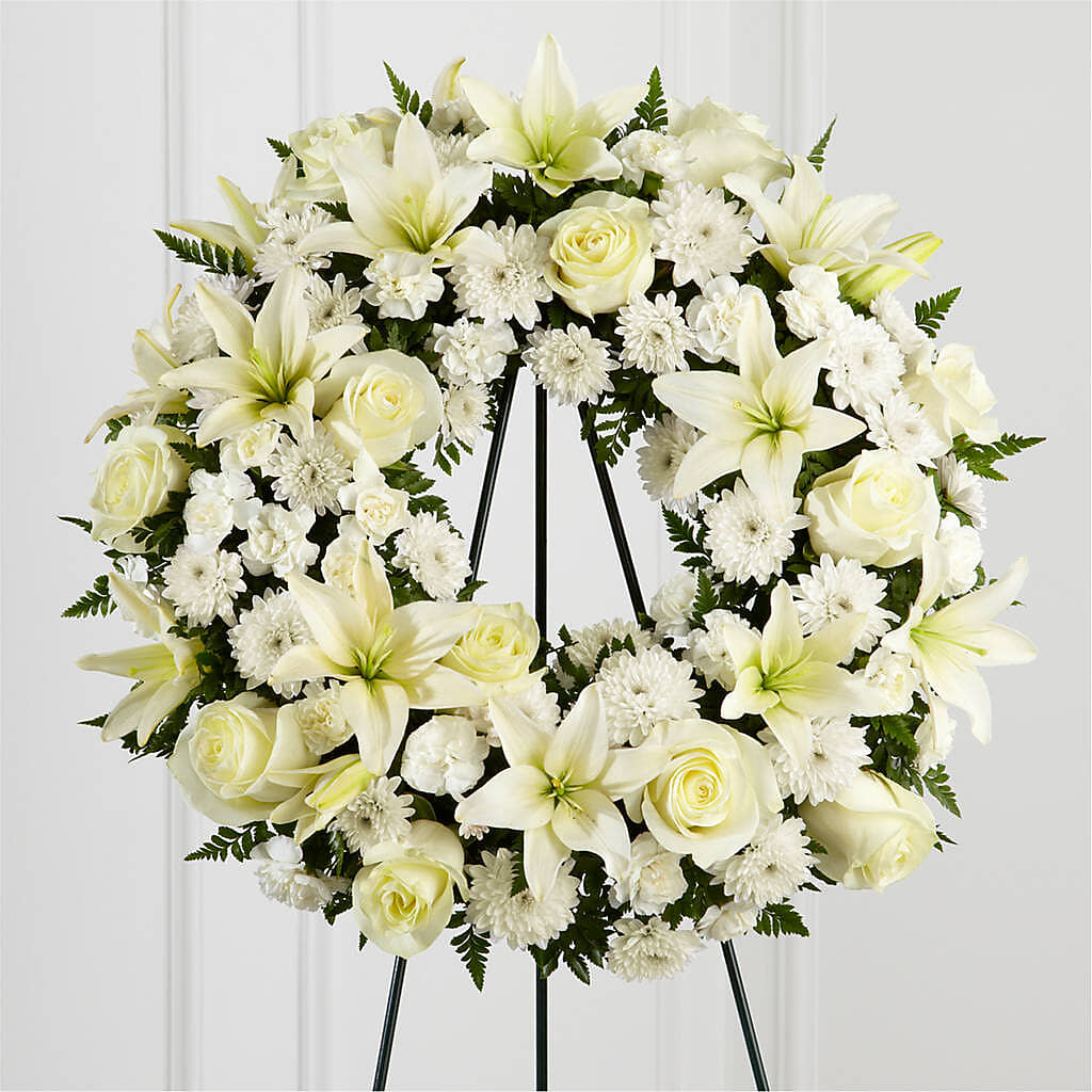 Treasured Tribute Wreath –  Lily And Rose, Nashville TN