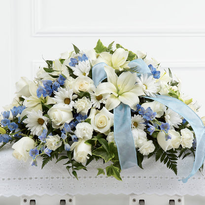 Tender Treasure Casket Spray –  Lily And Rose, Nashville TN