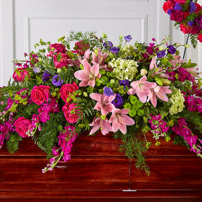 Radiant Tribute Casket Spray –  Lily And Rose, Nashville TN