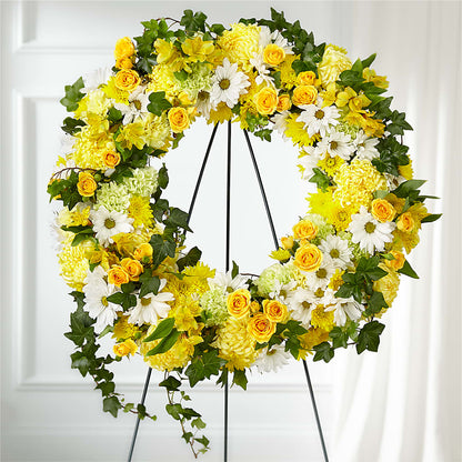Golden Remembrance Wreath –  Lily And Rose, Nashville TN