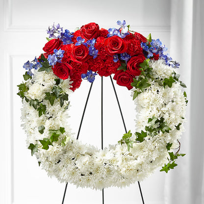 Patriotic Passion Wreath –  Lily And Rose, Nashville TN