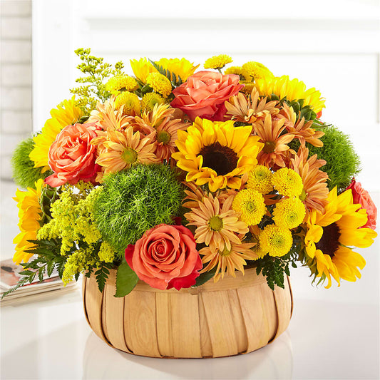 Harvest Sunflower Basket –  Lily And Rose, Nashville TN