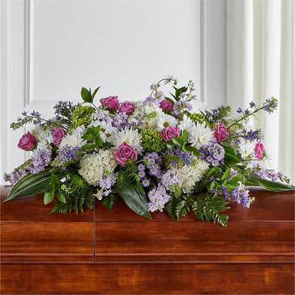 Meadows of Serenity Casket Spray –  Lily And Rose, Nashville TN