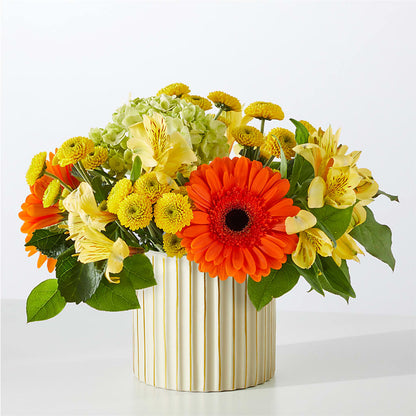 Autumn Sunshine Bouquet with Ivory Vase –  Lily And Rose, Nashville TN