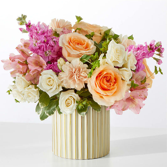 Paradise Bouquet with Ivory Vase –  Lily And Rose, Nashville TN