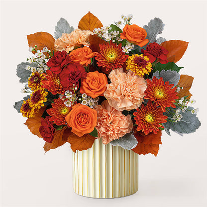 Merlot Bouquet with Ivory Vase –  Lily And Rose, Nashville TN