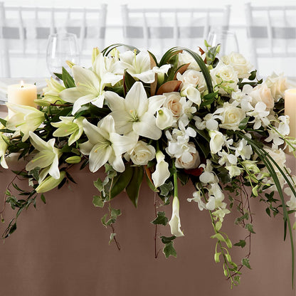 White Linen Arrangement –  Lily And Rose, Nashville TN