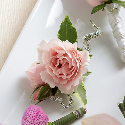 Pink Spray Rose Boutonniere –  Lily And Rose, Nashville TN