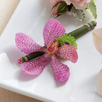 Pink Mokara Boutonniere –  Lily And Rose, Nashville TN