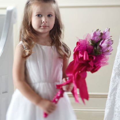Sparkle Pink Flower Girl Bouquet –  Lily And Rose, Nashville TN