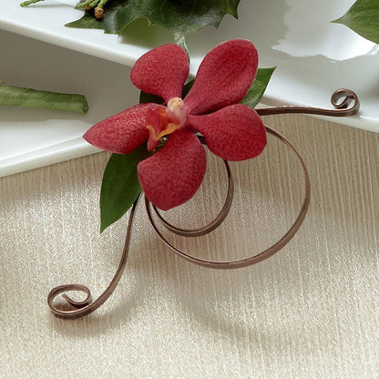 Red Mokara Boutonniere –  Lily And Rose, Nashville TN