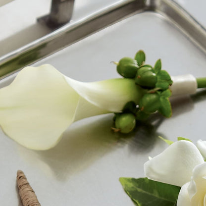 White Calla Boutonniere –  Lily And Rose, Nashville TN