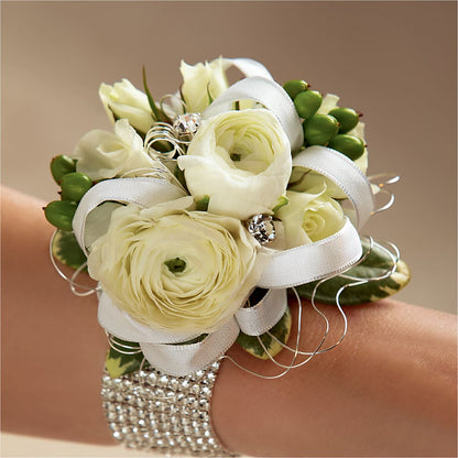 White Wedding Corsage –  Lily And Rose, Nashville TN